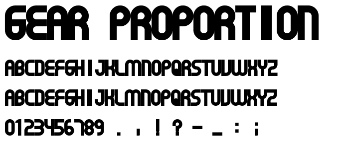 Gear Proportion font